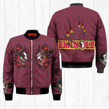 Load image into Gallery viewer, Florida State Seminoles NCAA Claws Bomber Jacket Apparel Gift For Fans L0411-210