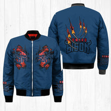 Load image into Gallery viewer, Howard Bison NCAA Claws Bomber Jacket Apparel Gift For Fans L0411-167