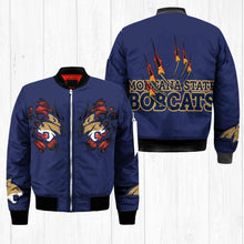 Load image into Gallery viewer, Montana State Bobcats NCAA Claws Bomber Jacket Apparel Gift For Fans L0411-121