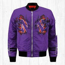 Load image into Gallery viewer, Northwestern Wildcats NCAA Claws Bomber Jacket Apparel Gift For Fans L0411-98