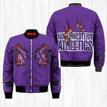 Load image into Gallery viewer, Northwestern Wildcats NCAA Claws Bomber Jacket Apparel Gift For Fans L0411-98