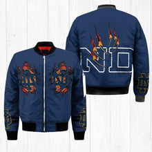 Load image into Gallery viewer, Notre Dame Fighting Irish NCAA Claws Bomber Jacket Apparel Gift For Fans L0411-97