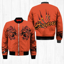 Load image into Gallery viewer, Oregon State Beavers NCAA Claws Bomber Jacket Apparel Gift For Fans L0411-89