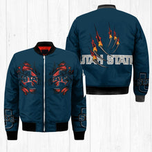 Load image into Gallery viewer, Utah State Aggies NCAA Claws Bomber Jacket Apparel Gift For Fans L0411-24