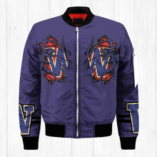 Load image into Gallery viewer, Washington Huskies NCAA Claws Bomber Jacket Apparel Gift For Fans L0411-13