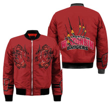 Load image into Gallery viewer, Wisconsin Badgers NCAA Claws Bomber Jacket Apparel Gift For Fans L0411-05