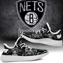 Load image into Gallery viewer, Brooklyn Nets NBA Like Yeezy Shoes Lightning Black Edition Gift For Fans T0811-V08-28