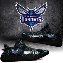 Load image into Gallery viewer, Charlotte Hornets NBA Like Yeezy Shoes Lightning Black Edition Gift For Fans T0811-V08-27
