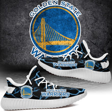 Load image into Gallery viewer, Golden State Warriors NBA Like Yeezy Shoes Lightning Black Edition Gift For Fans T0811-V08-21
