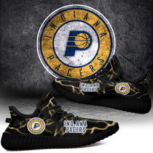 Load image into Gallery viewer, Indiana Pacers NBA Like Yeezy Shoes Lightning Black Edition Gift For Fans T0811-V08-19