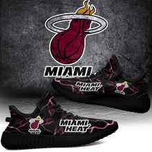 Load image into Gallery viewer, Miami Heat NBA Like Yeezy Shoes Lightning Black Edition Gift For Fans T0811-V08-15