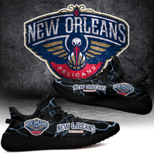 Load image into Gallery viewer, New Orleans Pelicans NBA Like Yeezy Shoes Lightning Black Edition Gift For Fans T0811-V08-12
