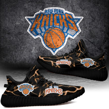 Load image into Gallery viewer, New York Knicks NBA Like Yeezy Shoes Lightning Black Edition Gift For Fans T0811-V08-11