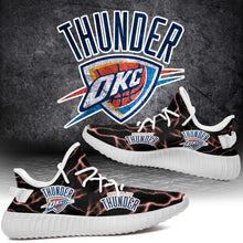 Load image into Gallery viewer, Oklahoma City Thunder NBA Like Yeezy Shoes Lightning Black Edition Gift For Fans T0811-V08-10
