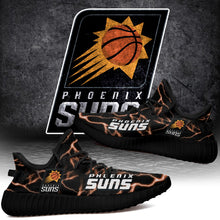 Load image into Gallery viewer, Phoenix Suns NBA Like Yeezy Shoes Lightning Black Edition Gift For Fans T0811-V08-7