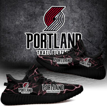Load image into Gallery viewer, Portland Trail Blazers NBA Like Yeezy Shoes Lightning Black Edition Gift For Fans T0811-V08-6