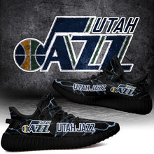 Load image into Gallery viewer, Utah Jazz NBA Like Yeezy Shoes Lightning Black Edition Gift For Fans T0811-V08-2