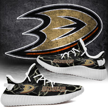Load image into Gallery viewer, Anaheim Ducks NHL Like Yeezy Shoes Lightning Black Edition Gift For Fans T0811-V08-31