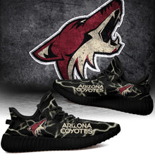 Load image into Gallery viewer, Arizona Coyotes NHL Like Yeezy Shoes Lightning Black Edition Gift For Fans T0811-V08-30