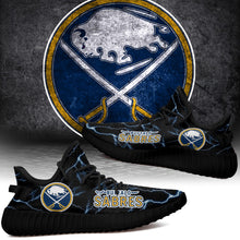 Load image into Gallery viewer, Buffalo Sabres NHL Like Yeezy Shoes Lightning Black Edition Gift For Fans T0811-V08-28
