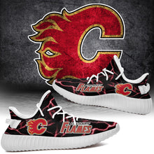 Load image into Gallery viewer, Calgary Flames NHL Like Yeezy Shoes Lightning Black Edition Gift For Fans T0811-V08-27