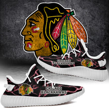 Load image into Gallery viewer, Chicago Blackhawks NHL Like Yeezy Shoes Lightning Black Edition Gift For Fans T0811-V08-25