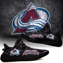 Load image into Gallery viewer, Colorado Avalanche NHL Like Yeezy Shoes Lightning Black Edition Gift For Fans T0811-V08-24