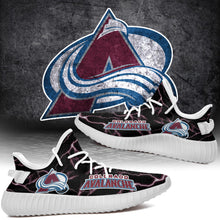 Load image into Gallery viewer, Colorado Avalanche NHL Like Yeezy Shoes Lightning Black Edition Gift For Fans T0811-V08-24