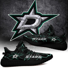 Load image into Gallery viewer, Dallas Stars NHL Like Yeezy Shoes Lightning Black Edition Gift For Fans T0811-V08-22