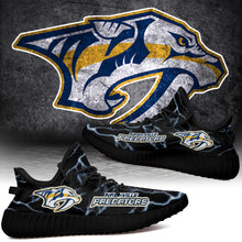 Load image into Gallery viewer, Nashville Predators NHL Like Yeezy Shoes Lightning Black Edition Gift For Fans T0811-V08-15