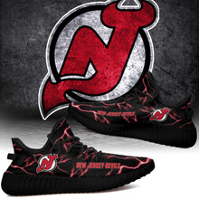 Load image into Gallery viewer, New Jersey Devils NHL Like Yeezy Shoes Lightning Black Edition Gift For Fans T0811-V08-14