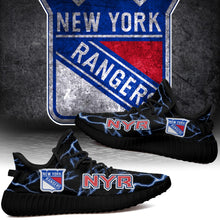 Load image into Gallery viewer, New York Rangers NHL Like Yeezy Shoes Lightning Black Edition Gift For Fans T0811-V08-12