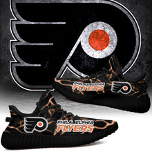 Load image into Gallery viewer, Philadelphia Flyers NHL Like Yeezy Shoes Lightning Black Edition Gift For Fans T0811-V08-10