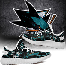 Load image into Gallery viewer, San Jose Sharks NHL Like Yeezy Shoes Lightning Black Edition Gift For Fans T0811-V08-8