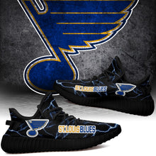 Load image into Gallery viewer, St. Louis Blues NHL Like Yeezy Shoes Lightning Black Edition Gift For Fans T0811-V08-7