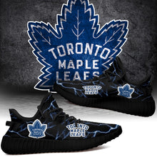 Load image into Gallery viewer, Toronto Maple Leafs NHL Like Yeezy Shoes Lightning Black Edition Gift For Fans T0811-V08-5