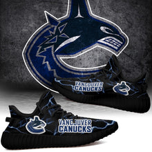 Load image into Gallery viewer, Vancouver Canucks NHL Like Yeezy Shoes Lightning Black Edition Gift For Fans T0811-V08-4