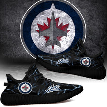 Load image into Gallery viewer, Winnipeg Jets NHL Like Yeezy Shoes Lightning Black Edition Gift For Fans T0811-V08-1