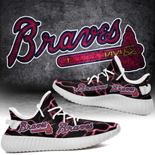 Load image into Gallery viewer, Atlanta Braves MLB Like Yeezy Shoes Lightning Black Edition Gift For Fans T0811-V08-29