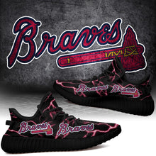 Load image into Gallery viewer, Atlanta Braves MLB Like Yeezy Shoes Lightning Black Edition Gift For Fans T0811-V08-29