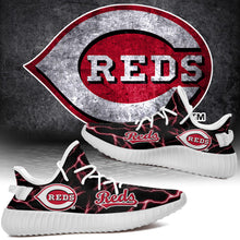 Load image into Gallery viewer, Cincinnati Reds MLB Like Yeezy Shoes Lightning Black Edition Gift For Fans T0811-V08-24