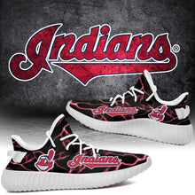 Load image into Gallery viewer, Cleveland Indians MLB Like Yeezy Shoes Lightning Black Edition Gift For Fans T0811-V08-23