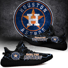 Load image into Gallery viewer, Houston Astros MLB Like Yeezy Shoes Lightning Black Edition Gift For Fans T0811-V08-20