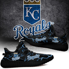 Load image into Gallery viewer, Kansas City Royals MLB Like Yeezy Shoes Lightning Black Edition Gift For Fans T0811-V08-19