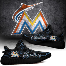 Load image into Gallery viewer, Miami Marlins MLB Like Yeezy Shoes Lightning Black Edition Gift For Fans T0811-V08-16