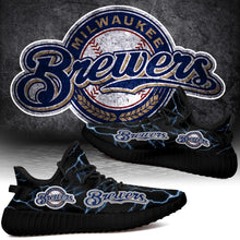 Load image into Gallery viewer, Milwaukee Brewers MLB Like Yeezy Shoes Lightning Black Edition Gift For Fans T0811-V08-15