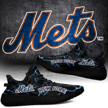 Load image into Gallery viewer, New York Mets MLB Like Yeezy Shoes Lightning Black Edition Gift For Fans T0811-V08-13