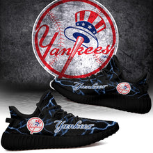Load image into Gallery viewer, New York Yankees MLB Like Yeezy Shoes Lightning Black Edition Gift For Fans T0811-V08-12