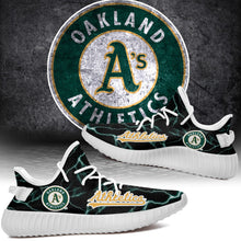 Load image into Gallery viewer, Oakland Athletics MLB Like Yeezy Shoes Lightning Black Edition Gift For Fans T0811-V08-11