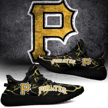 Load image into Gallery viewer, Pittsburgh Pirates NHL Like Yeezy Shoes Lightning Black Edition Gift For Fans T0811-V08-1